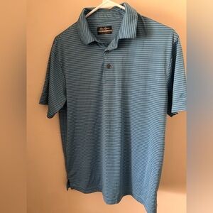 Ben Hogan Mens Dri-Fit Golf Polo. Size Small.  Blue and White.